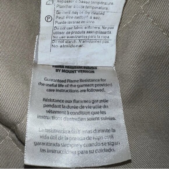 Mens Large Carhartt FR Insulated Bomber Jacket Brown Distressed Thrashed Tan - Picture 9 of 16